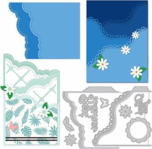 波線 BENECREAT 1セット カッティングダイ メタルダイカット 枠のテーマ 波線 炭素鋼 組み合わせ ステンシル スクラップブック カードエ