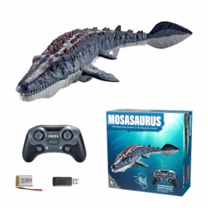 OBEST 最新型 恐竜 海洋動物 リモコン おもちゃ モササウルス水おもちゃ USB充電 夏対策 プレゼント バッテリ2つ RCリモートコントロール