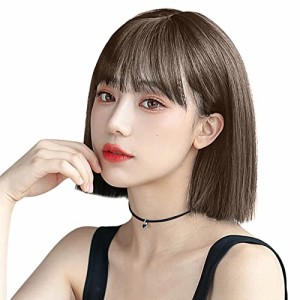 ストレートボブ/コールドブラウン_28cm ウィッグ ボブ ショート Candybay レディース wig カツラ ボブショート セミロング ファッション 