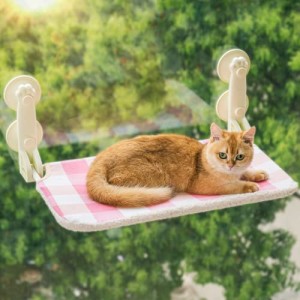 58×35.5cm ピンク 猫用吸盤式ハンモック ペット 猫用ベッド 猫用品 窓用 休憩 睡眠 日光浴 遊ぶ 活動 四季を通じて対応可能 取り付けが