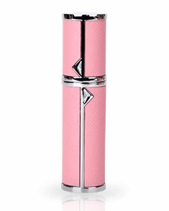 ピンク ASADAYS 香水 アトマイザー 旅行用 詰め替え容器 香水スプレーポンプ ボトル PUレザー 香水噴霧器 携帯用 ワンタッチ補充 トラベ