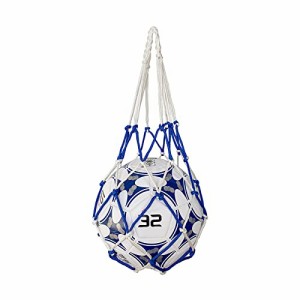 ホワイトブルー ALLVD 収納 サッカー/バレーボール/バスケットボール用 簡易ボールバッグ 網袋 持ち運び 保管用 (ホワイトブルー)