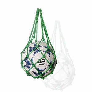 グリーン ALLVD 収納 サッカー/バレーボール/バスケットボール用 簡易ボールバッグ 網袋 持ち運び 保管用 (グリーン)