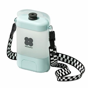 ブルー ショルダーベルト付き MEWOOFUN 犬用 水飲み器 給水ペットボトル 散歩グッズ 給水器 水筒 食皿 おしっこシャワー 兼用 犬水入れボ