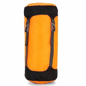Ver2.オレンジ_S Azarxis コンプレッションバッグ 寝袋 スタッフバッグ 軽量 収納袋 圧縮バッグ コンプレッションサック ハイキング キャ