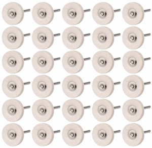 30個セット IROKCAKPT リューター バフ 30個セット 磨き フェルト 2.35mm軸 ルーター バフ ホイール型 鏡面 研磨 や 金属 磨き 仕上げ