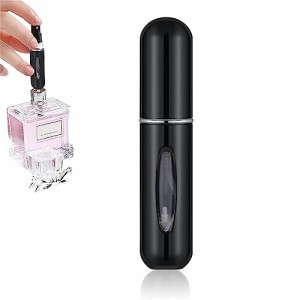 ブラック Vivaplex アトマイザー 5ml 香水 スプレーボトル アトマイザー 香水 いれもの 詰め替え ワンタッチ補充 香水噴霧器 携帯用 スポ