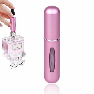 ピンク アトマイザー 5ml 香水 スプレーボトル アトマイザー 香水 いれもの 詰め替え ワンタッチ補充 香水噴霧器 携帯用 スポイト プッシ