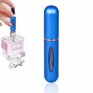 ブルー アトマイザー 5ml 香水 スプレーボトル アトマイザー 香水 いれもの 詰め替え ワンタッチ補充 香水噴霧器 携帯用 スポイト プッシ
