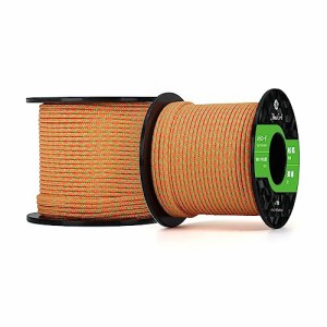 ネオンオレンジ＆ネオングリーン Abma Cord パラコード 2mm 1芯 耐荷重45kg 100%ナイロン 30M - ネオンオレンジ＆ネオングリーン
