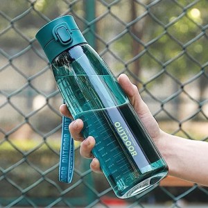 680ml_green ボトル 水筒1000ml 、680ml 、470ml タイムマーカー付き Tritan ウォーターボトル 超軽量 漏れ防止 携帯便利 BPAフリー アウ