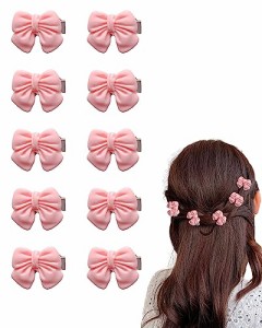 蝶 YFFSFDC 前髪クリップ 真珠のヘアクリップ ミニ ヘアクリップ バンスクリップ 可愛い 髪飾り ヘアアクセサリー (蝶)