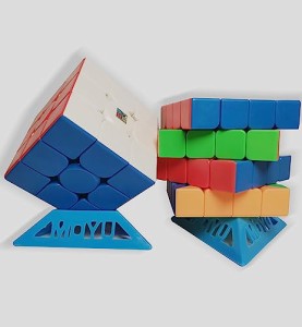 彩色3段＆4段セット マジックキューブ 立体パズル 磁石キューブ 指の運動 回転キューブ 知育 遊び 脳トレ おもちゃ 楽しいゲーム 競技入