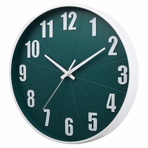 緑-1 掛け時計 おしゃれ 連続秒針 静音 壁掛け時計 部屋 北欧 インテリア 掛時計 玄関 30cm