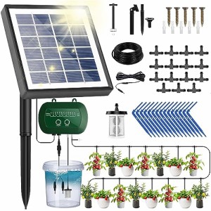 ZHHMl ソーラー 自動散水機 植物 新せっけい 自動 給水器 自動散水タイマー 散水タイマー15Mホース付き 12種類のタイミングモー 、ガーデ