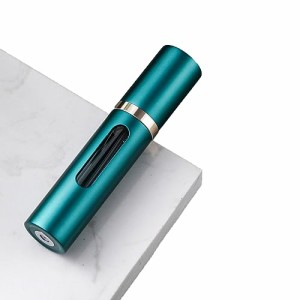 円筒形--グリーン AioBos アトマイザー 5ml 香水 スプレーボトル 香水噴霧器 香水スプレ 詰め替え ワンタッチ補充 底部充填 携帯 おしゃ