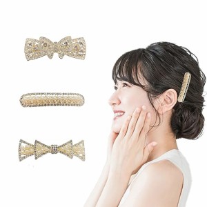 A type バレッタ ヘアアレンジ ヘアアクセサリー おしゃれ 髪留め 髪飾り ヘアクリップ パール キラキラ リボン 結婚式 二次会 入学式 パ