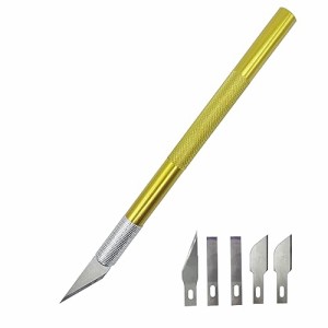 デザインナイフ デザインカッター 替刃 5枚 アートナイフ 切り絵 カッター プラモデル クラフトナイフ 細工用カッター クラフトカッター