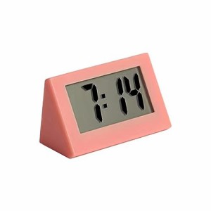 ピンク 電子時計 ティック電気目覚まし卓上時計 ホーム用ボタン電池付きLCD超薄型アラームデジタル時計デジタル電子時計 (ピンク)