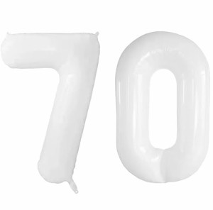 70_白 Vthoviwa 約100cm バルーンアルミ70 ヘリウム風船 数字バルーン70白 誕生日 カーニバル 飾り付け記念日パーティー装飾白70 男女兼