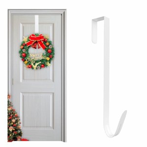 ホワイト 38CM 【LEISURE CLUB】ドアフック クリスマスリースドア吊り クリスマスの装飾フック ドア掛け ドアハンガー 扉 ドア用 花輪フ