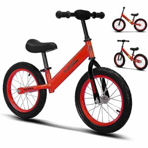 red 01_12インチ Bueuwe ペダルなし自転車 キックバイク 2 3 4 5 6 7 8歳 幼児 軽量 子供用自転車 男の子女の子 12 14 16インチ キッズバ