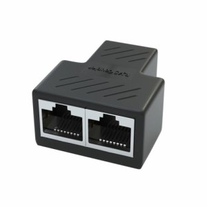 LANケーブル延長コネクタ2分岐 RJ45スプリッタコネクタLANケーブル延長コネクタ中継コネクタ二股分岐CAT5/CAT6コンパクトギガビットプラ