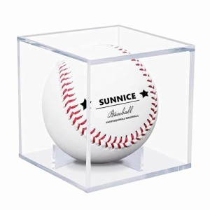 1 SUNNICE サインボールケース 野球ボールケース UVカット アクリル製 ディスプレイケース 野球 劣化、変色を防止する 保護 展示 コレク