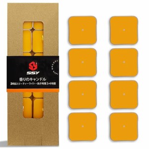 四角形 蜜蝋のティーライトキャンドル 手作り24個 Beeswax Tealight Candles 透明カップ 6-7時間燃焼時間 家の装飾 安息日 結婚式 緊急用