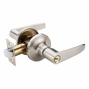 鍵付きSS15ET銀 1本 ドアノブ 鍵付き 室内トイレ 寝室 玄関 部屋 屋外 浴室に適用 (SS15ET 1本)