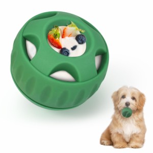 緑色 犬 おもちゃ ボール 犬 噛む おもちゃ ペット おもちゃ 食品レベルシリコーン 犬用スローフード おもちゃ 知育玩具 餌入れ おやつボ