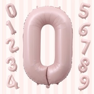 0_ピンク GOPATY数字バルーン 大きい 40インチ 約100cm ナンバーアルミ風船 誕生日飾り付け 記念日 バースデーパーティー お祝い 成人式 