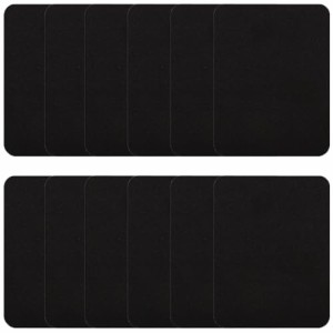 単色(ブラック） 補修パッチ アイロンパッチ 単色12枚セット 黒 長方形 約9.5cm×12.5cm 洋服 リペア 補修布 補修シート アイロン接着 貼