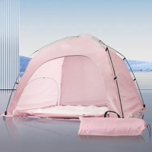 暖房テント 室内用テント 防寒テント 花粉症 ハウスダスト対策 2-3人用 ピンク 1.5×2.1×1.35m 保温 コンパクト 収納簡単