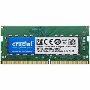 Crucial ノートPC用 メモリ PC4-25600(DDR4-3200) 16GB SODIMM CT16G4SFS832A [並行輸入品