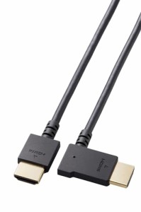 エレコム HDMI ケーブル 1m (Ver1.4) L字 左向き やわらか ハイスピード (Ver1.4) 4K2K(30Hz) 【HIGH