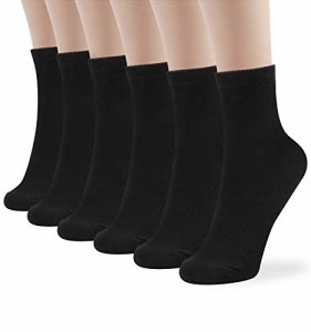 [THE SOCKS] ザ・ソックス 靴下 ショートクルーソックス 6足組 ブラック Mサイズ(24~28cm)