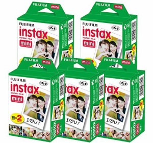 富士フイルム チェキ インスタントカラーフィルム instax mini 2P×5 計100枚