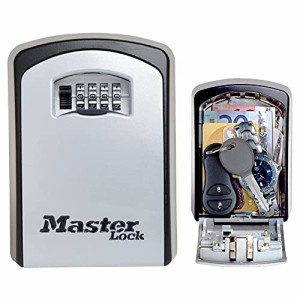 Master Lock(マスターロック) キーボックス 鍵収納 ダイヤル 暗証番号設定 屋外 壁掛け ダイヤルカバー付 本体幅106mm 高さ1