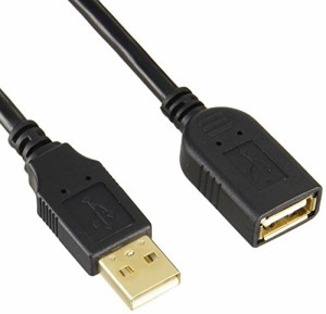 バッファロー BUFFALO USB2.0延長ケーブル カーボン素子ねり込 2m ブラック BSUAAFR220BK