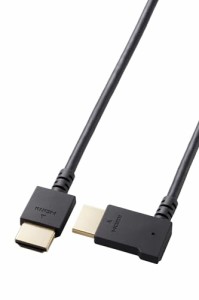 エレコム HDMI ケーブル 1m (Ver1.4) L字 右向き やわらか ハイスピード (Ver1.4) 4K2K(30Hz) 【HIGH