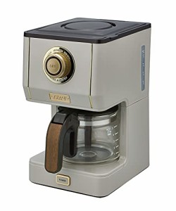 【Toffy/トフィー】 アロマドリップコーヒーメーカー K-CM5 (グレージュ) ドリップ式 蒸らし機能 自動保温機能 ガラスポット メッシ