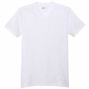 [ヘインズ] 半袖Tシャツ (3枚組) 乾きやすい ドライな肌触り Vネック 青ラベル メンズ HM2125G ホワイト(Vネック) L