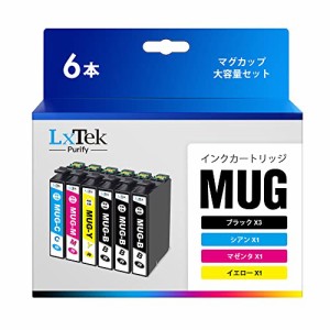 LxTek Purify MUG-4CL マグカップ インク エプソン (Epson) 対応 互換インクカートリッジ MUG 4色パック + M