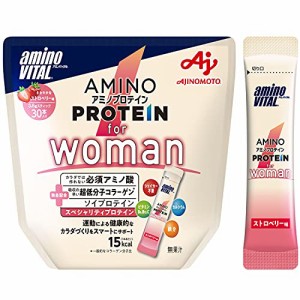 味の素 アミノバイタル アミノプロテイン for woman ストロベリー味 スティック 30本入パウチ アミノ酸 BCAA EAA ソイプロテ