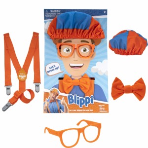 Blippi (ブリッピー) コスチューム ごっこ遊びアクセサリー ドレスアップや遊びに最適 アイコニックなオレンジの蝶ネクタイ サスペンダー