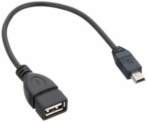 変換名人 miniUSBホストケーブル [ miniUSB・オス - USB A・メス ] [ 約20cm ] USB-M5H/CA20