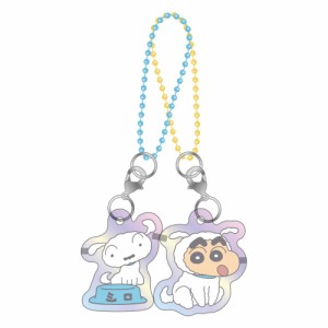 ティーズファクトリー クレヨンしんちゃんオーロラペアアクリルキーホルダー シロしんちゃん＆シロ KS-5541723SS