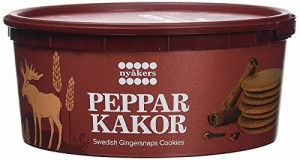 神戸物産 ジンジャークッキー 300g 1缶 スウェーデン直輸入 かわいいお菓子 PEPPARKAOR Swedish Gingersnaps