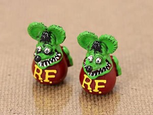 MOONEYES ラットフィンク(Rat Fink) エアバルブキャップ グリーン ２個セット＿AC-RAF280GR-MON